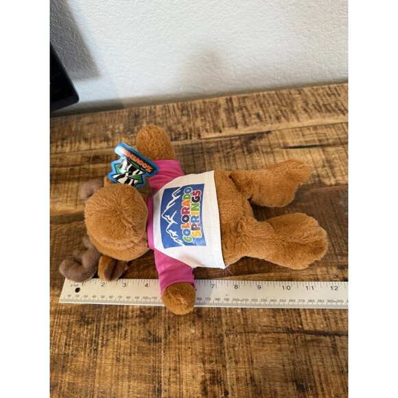 Elk Caribou Reindeer Animal Plush 11" Tall Antlers Colorado Springs  Souvenir - Picture 7 of 8